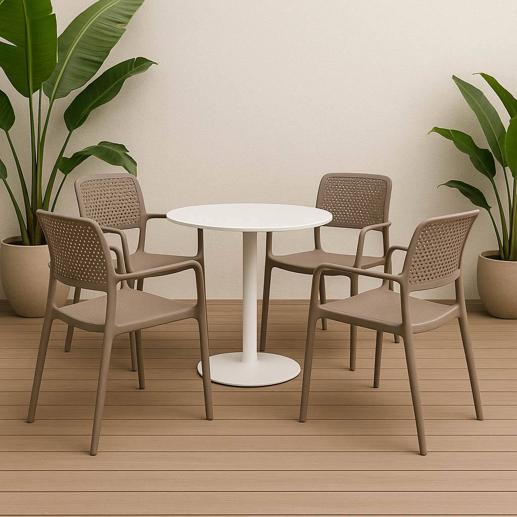 SILLA SAFIRA taupe 58×51×84.5cm