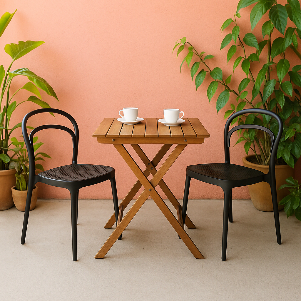 SILLA SISSI respaldo abierto marrón 43.5×52.5×80cm