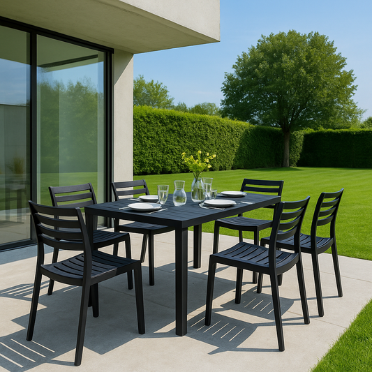 SILLA DALLAS polipropileno gris 58×46×84cm