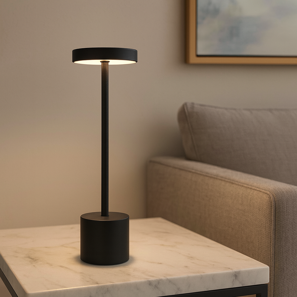 LAMPARA DE MESA NINI RECARGABLE DIMM - BLACK