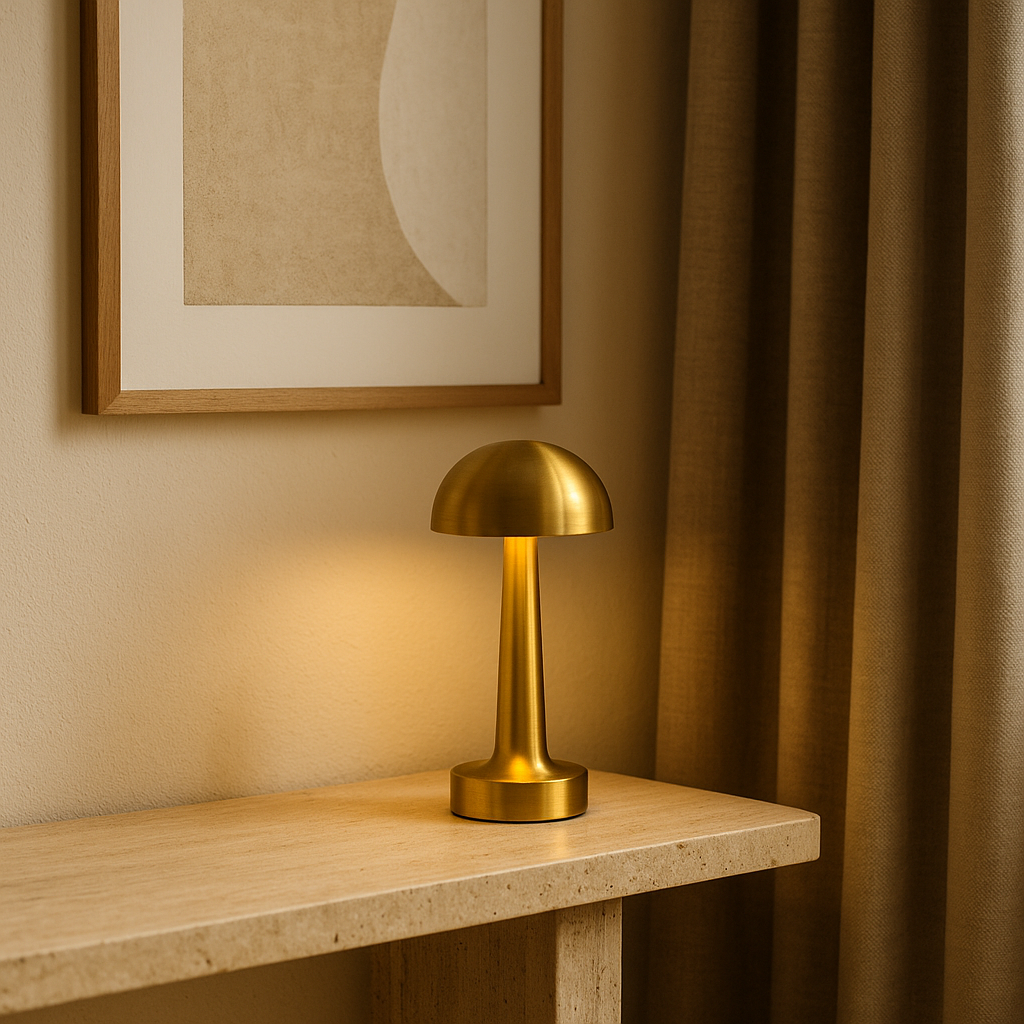 LAMPARA DE MESA SAMOA RECARGABLE - GOLD