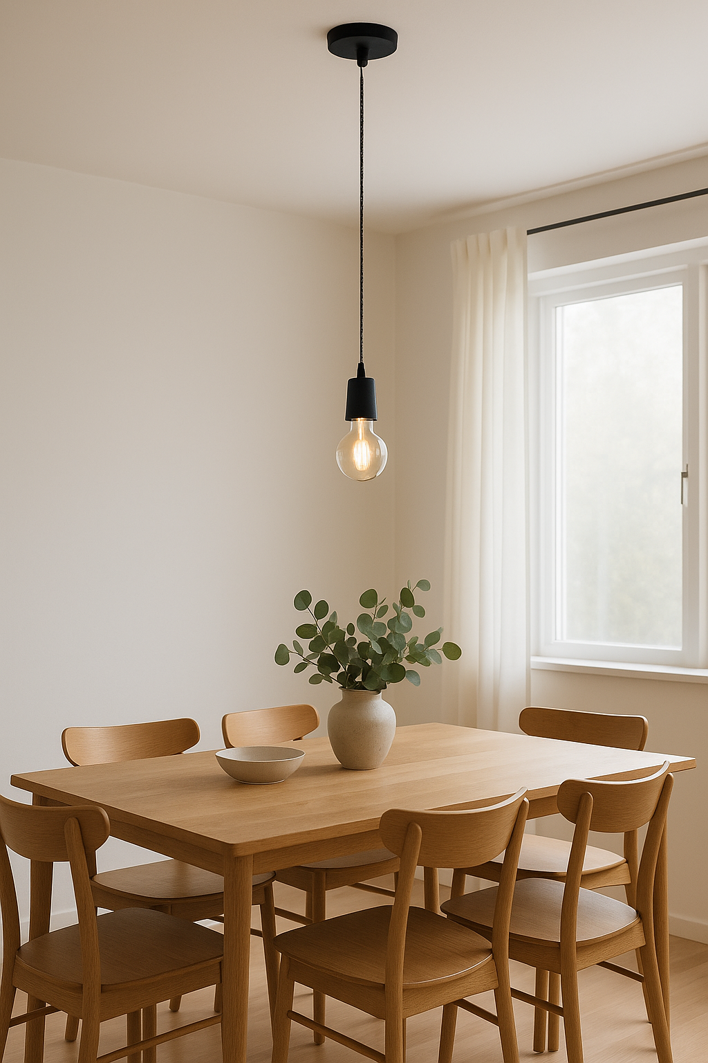 Colgante Florón Negro Cable 1m Textil Blanco/Negro