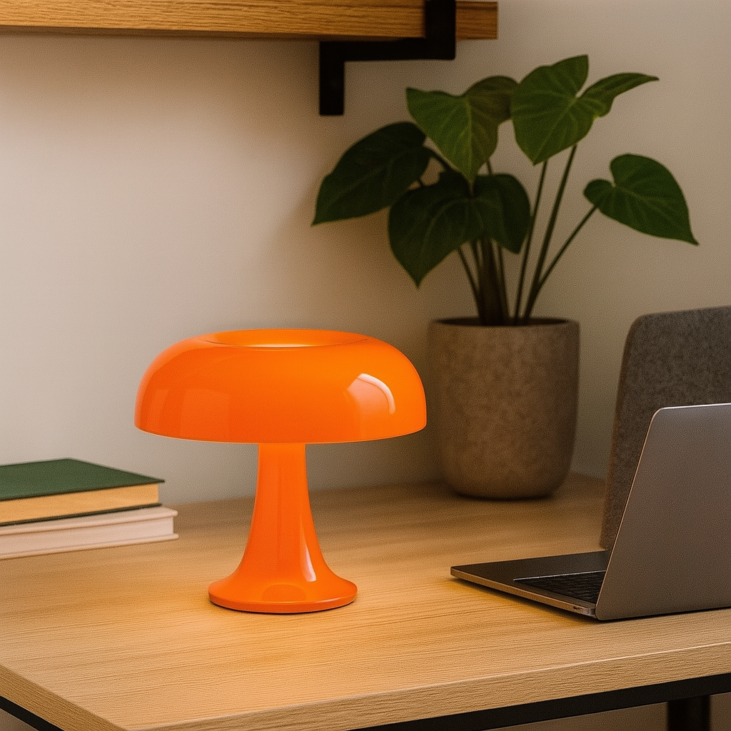 LÁMPARA HONGUITO DECORATIVA DE MESA NAVONE - NARANJA