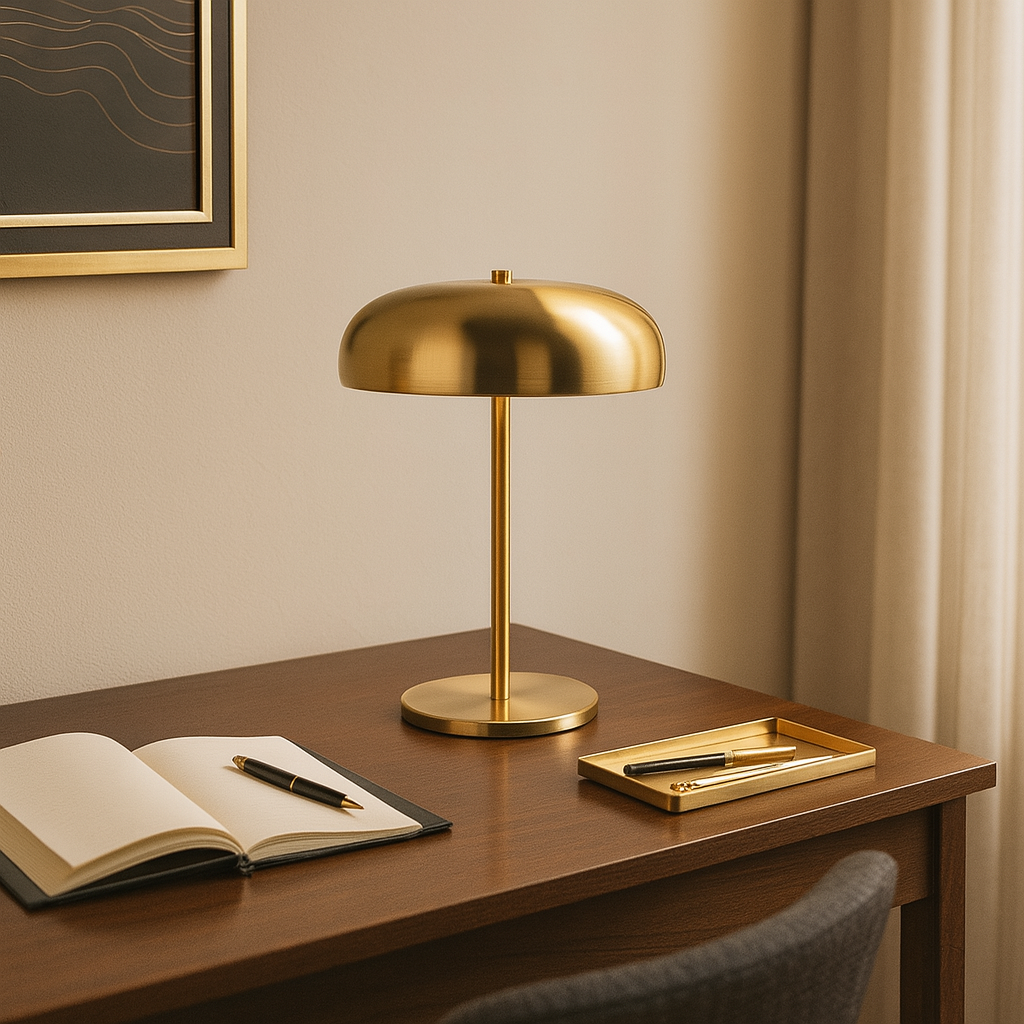 LÁMPARA DECORATIVA MUSHROOM DE MESA SCOTT - GOLD