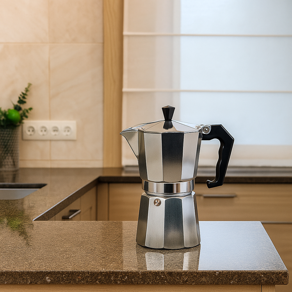 CAFETERA 9 TAZAS METALICA TIPO ITALIANA GM-R4514