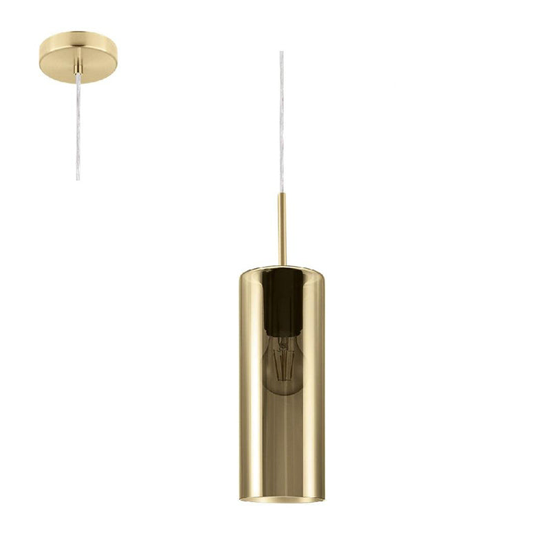 1 COLGANTE CILINDRO VIDRIO GOLD 1XE27 SELVINO 98696 EGLO
