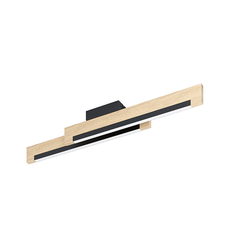 1 APLIQUE TECHO LED NGO/MADERA 2X10W 3000K DIMM CAMACEGLO