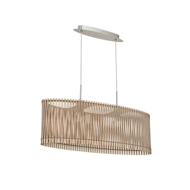 1 COLG MADERA CLARA RUSTICO "VARILLA" 2XE27 SENDERO 96EGLO