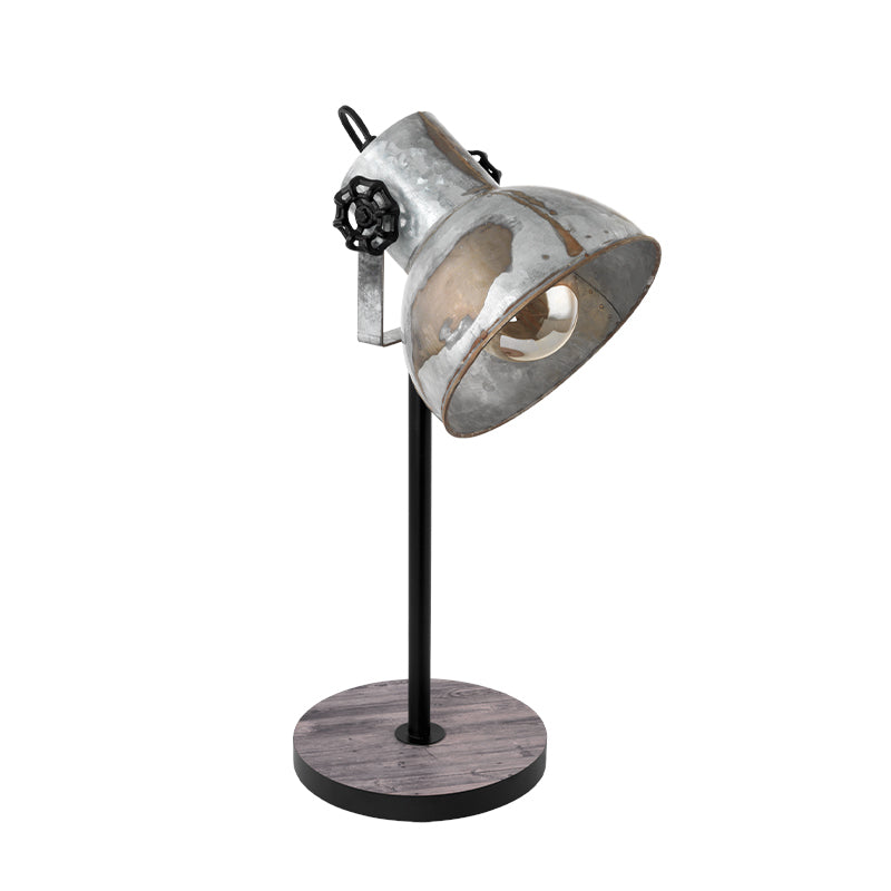 1 PORTATIL DE MESA ACERO/MADERA 1XE27 "BARNSTAPLE" 497EGLO