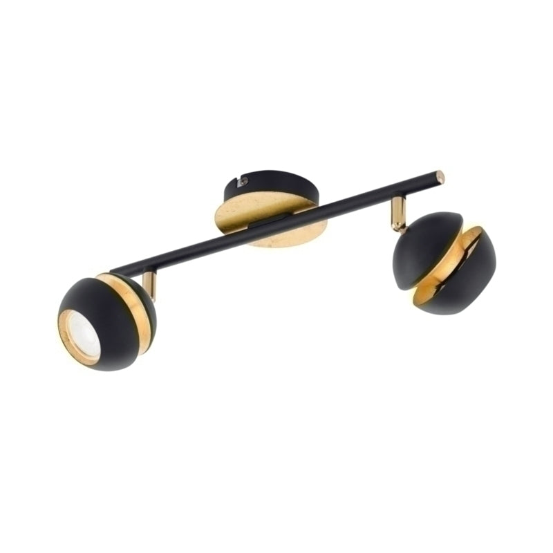 1 SPOT NEGRO/GOLD 2XGU10 INCL 3,3W 3000K "NOCITO" 95483 EGLO