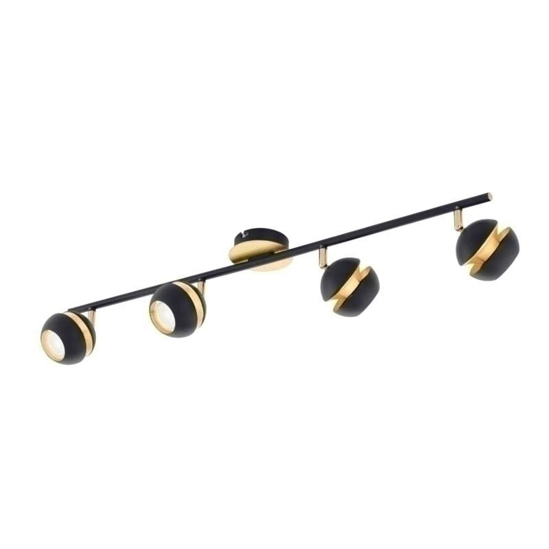 1 SPOT VARAL LED DE 4XGU10 5W NEGRO/ORO 3000K NOCITO 9EGLO