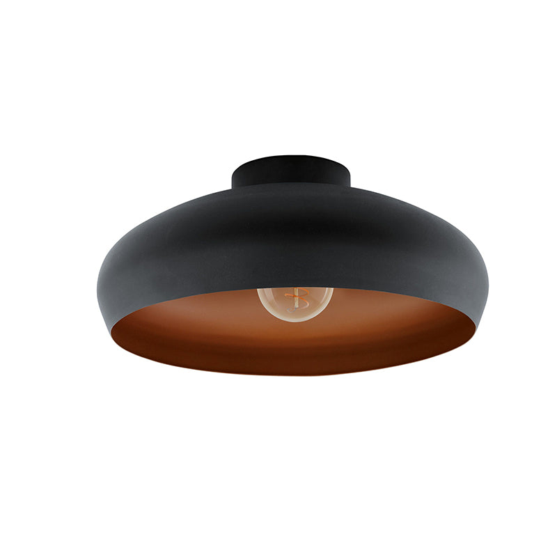 1 APLIQUE TECHO ACERO NEGRO/COBRE 1XE27 Ø400MM MOGAEGLO