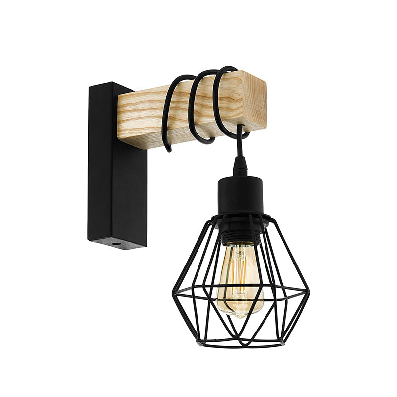 1 APL VINTAGE MADERA Y PORT. C/REJA 1XE27 TOWNSHEND5 4EGLO