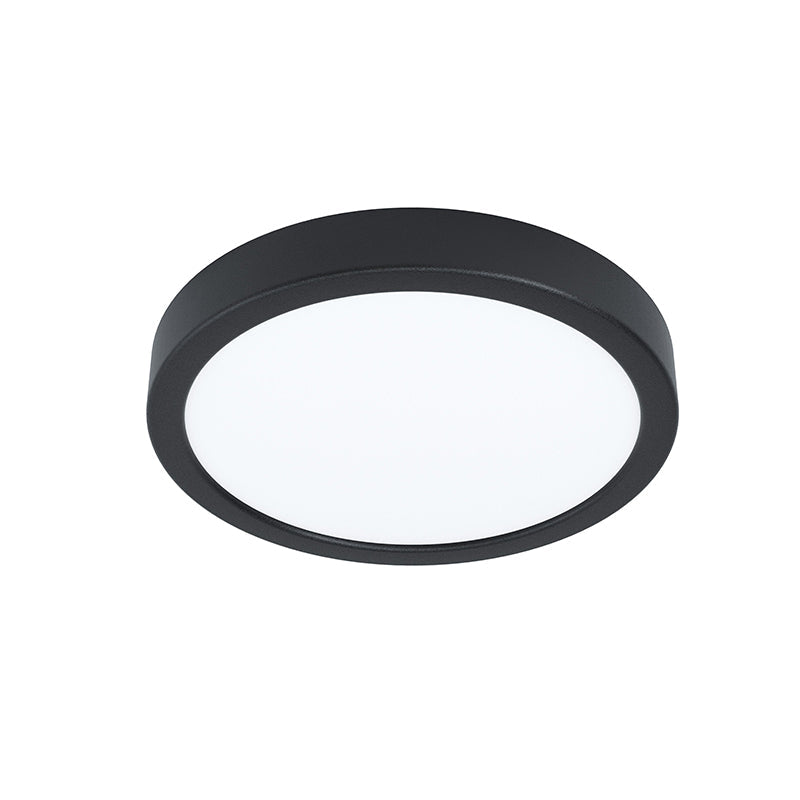 1 PLAFON LED REDONDO NEGRO 16,5W 3000K IP20 Ø21CM FUEVEGLO