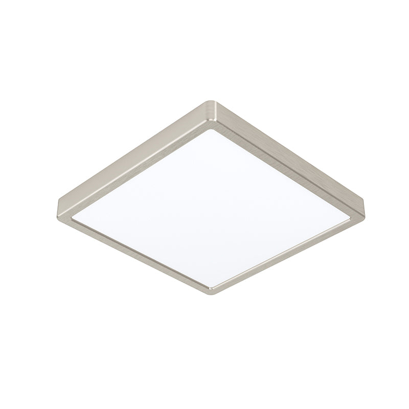 1 PLAFON LED CUADR. NIQUEL 20W 3000K IP20 285X285 FUEVA5 EGLO