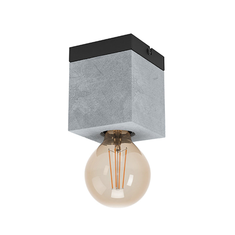 1 APLIQUE TECHO VINTAGE CUBO NEGRO/GRIS 1XE27 PRESTW EGL