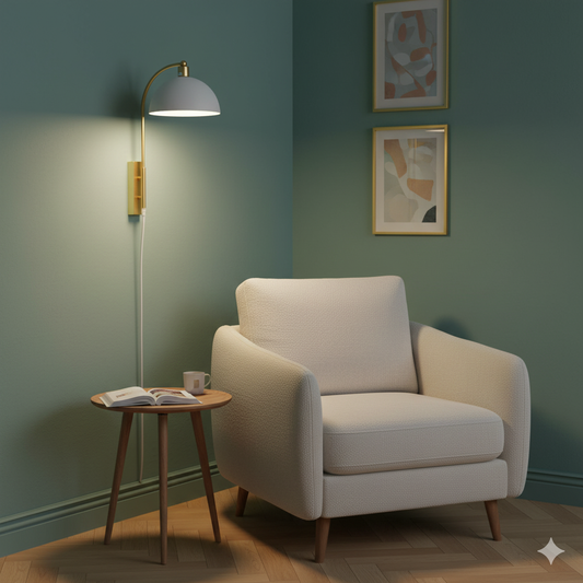 Artefacto decorativo de pared Mushroom 2 en acabado brass.