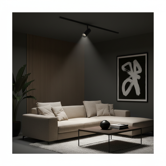 ARTEFACTO TRACK LIGHT LONG LETICIA ORIENTABLE NEGRA