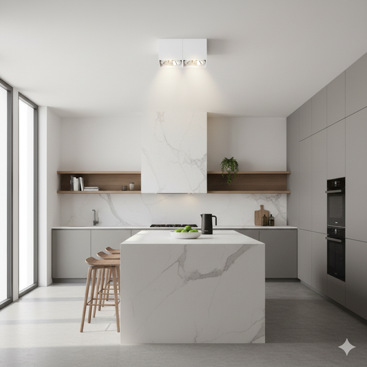 ARTEFACTO LUX DOWNLIGHT CUADRADO DOBLE PARA AR111 MACHADO - BLANCO