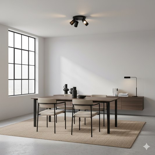 ARTEFACTO LETICIA ADOSAR CIRCULAR ORIENTABLE (X3) - NEGRA