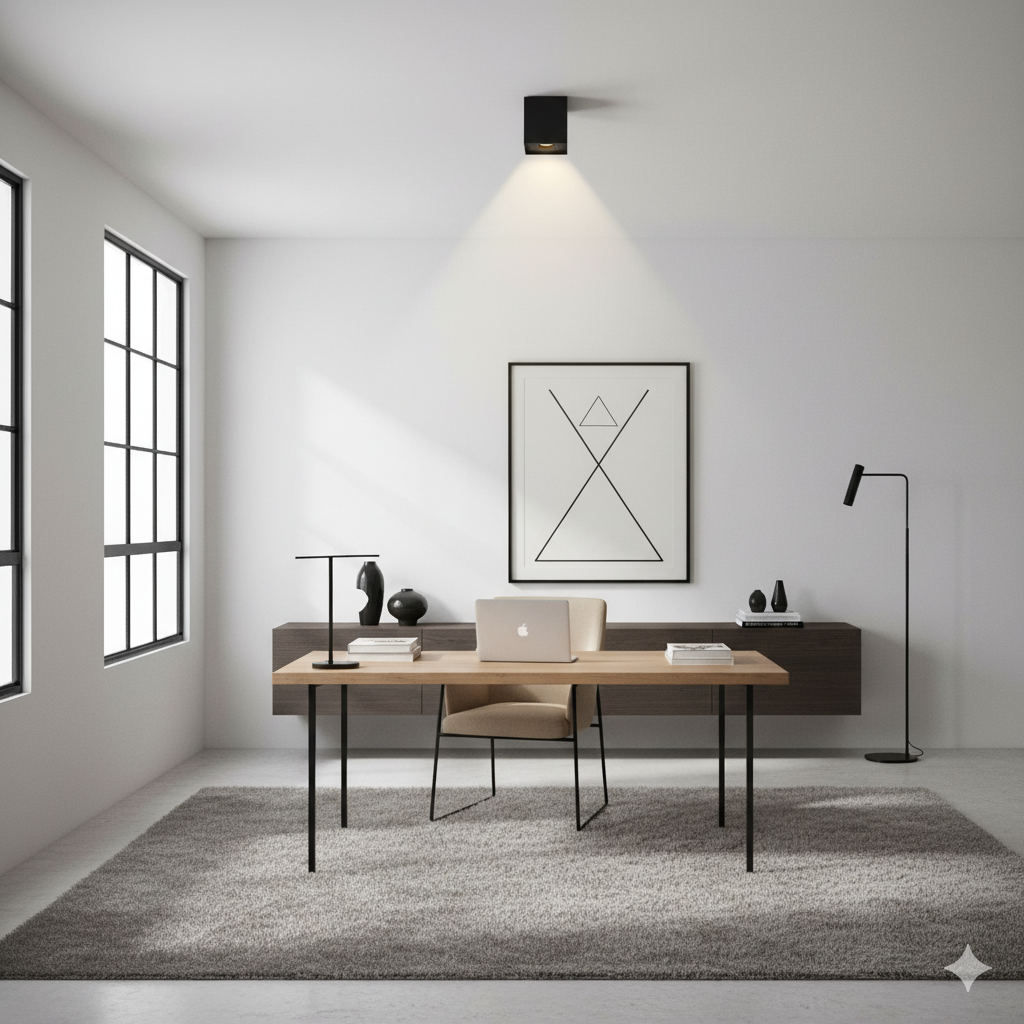 ARTEFACTO LUX BARI DOWNLIGHT CUADRADO - NEGRO