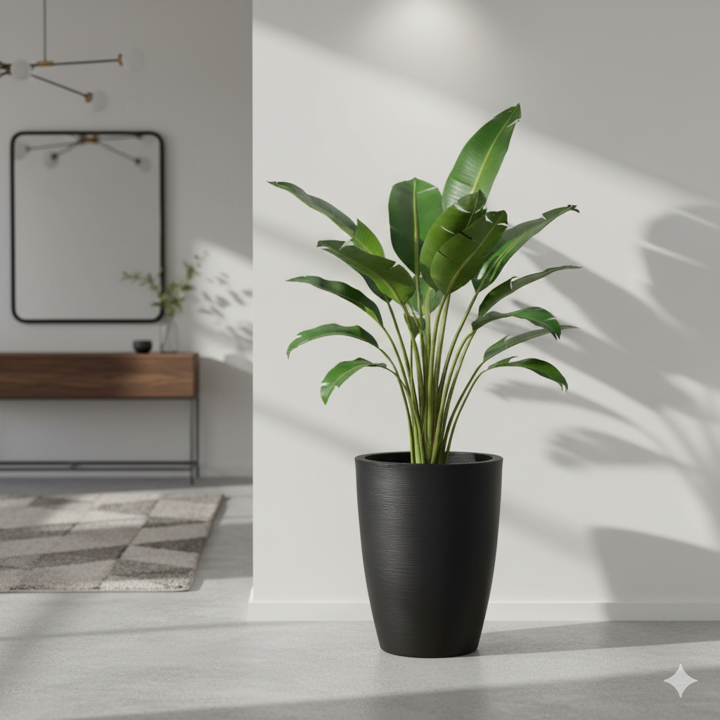 MACETA "THAI" Ø53 X 67CM. GRAFITO