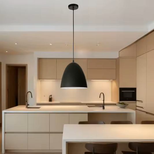 Colgante Campana Aluminio Negro 1xE27