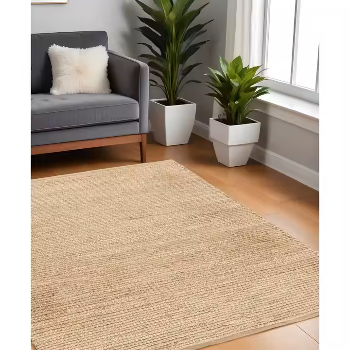 ESPECTACULAR ALFOMBRA DE YUTE 120x160CM NATURAL