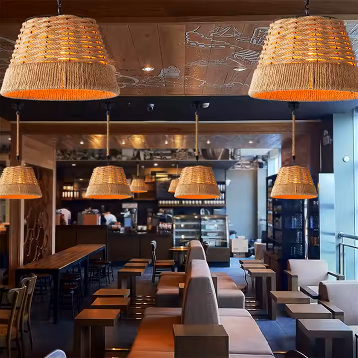 Colgante Cónico Metal y Cuerda