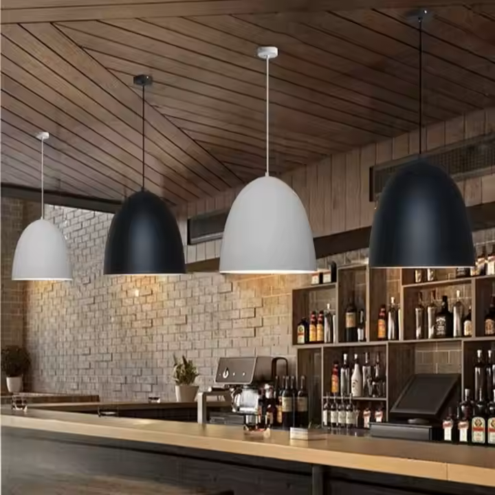 Colgante Campana Aluminio Negro 1xE27