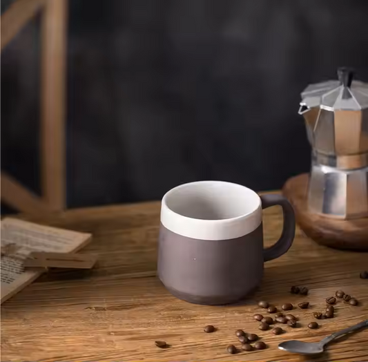 Taza bicolor de ceramica 320 ml x 2 unidades