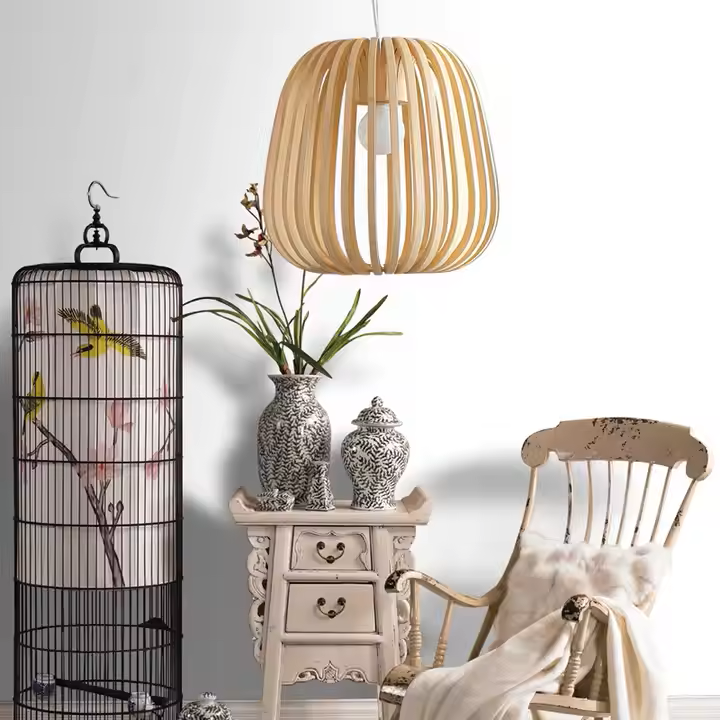 Colgante Madera "Varillas" 31cm