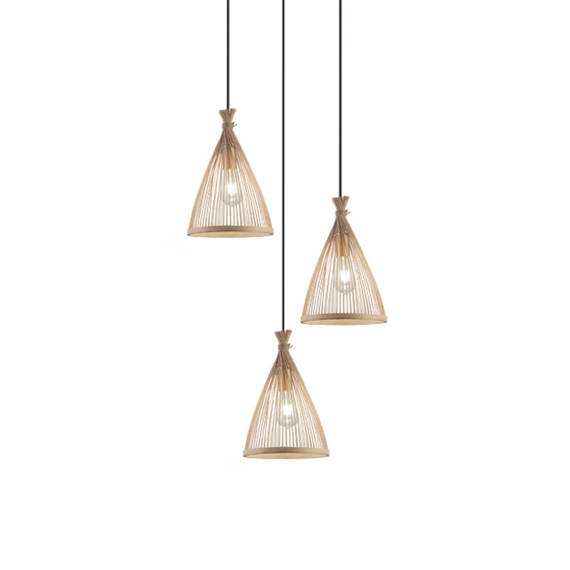 1 COLGANTE BAMBU 3XE27 Ø280X1200MM YADI