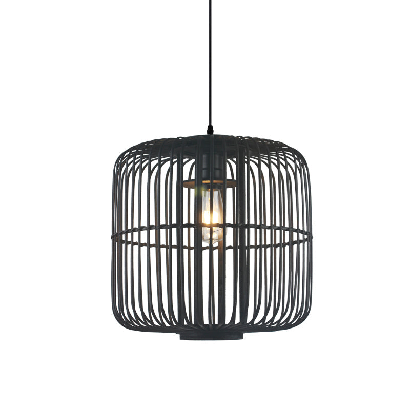 1 COLGANTE CILINDRICO VARILLAS BAMBU 1XE27 Ø400X400X12 YADI