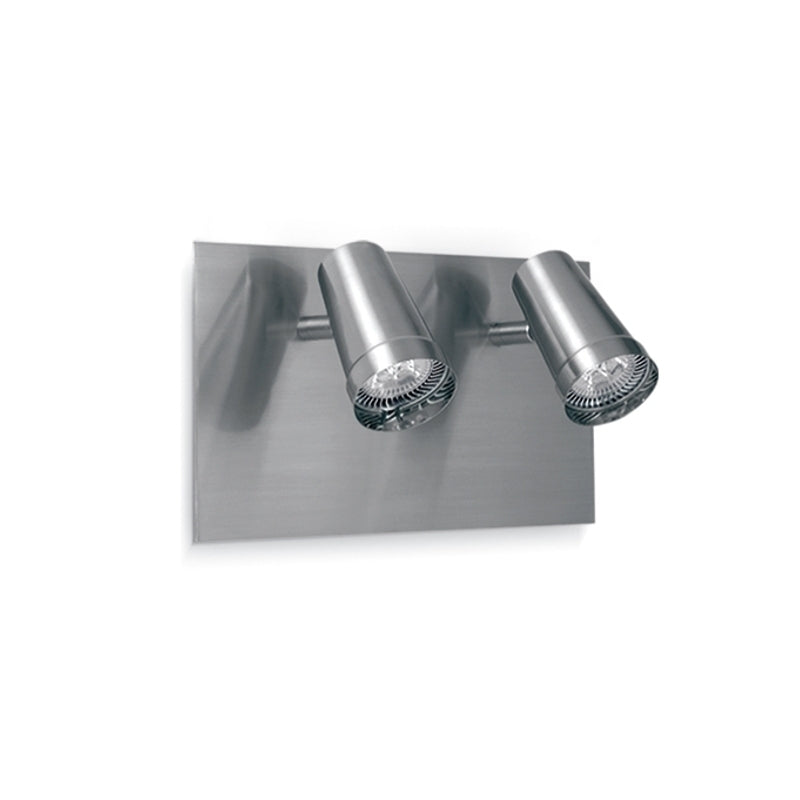 1 SPOT DINA BASE RECT. 2XGU10 150X250MM CABEZAL PLATA 1SAN JUSTO