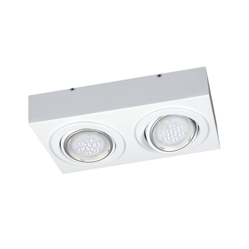 APLIQUE DE TECHO 2 LUCES MOVIL PARA AR111 NEGRO