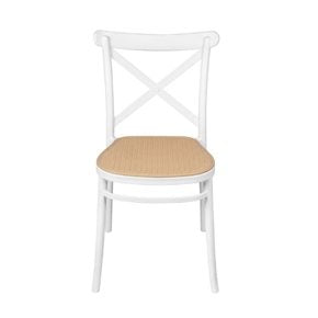 SILLA PLATS PP símil rattan blanco/beige