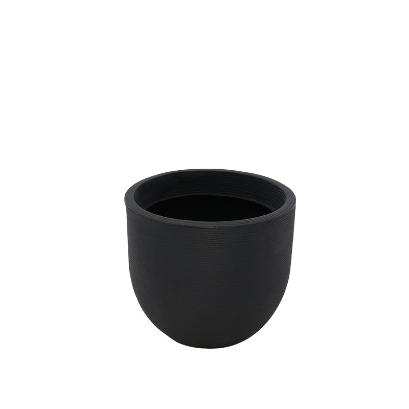 MACETA "LAOS" Ø33 X 28CM. GRAFITO