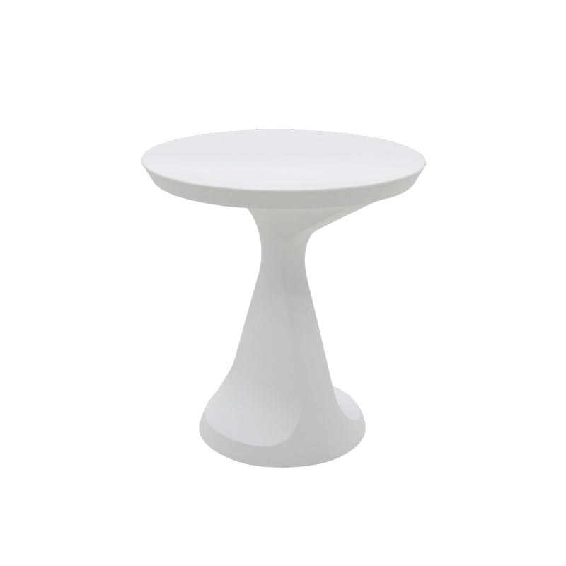 MESA REDONDA BLANCA CON PIE CONICO "SALUT"