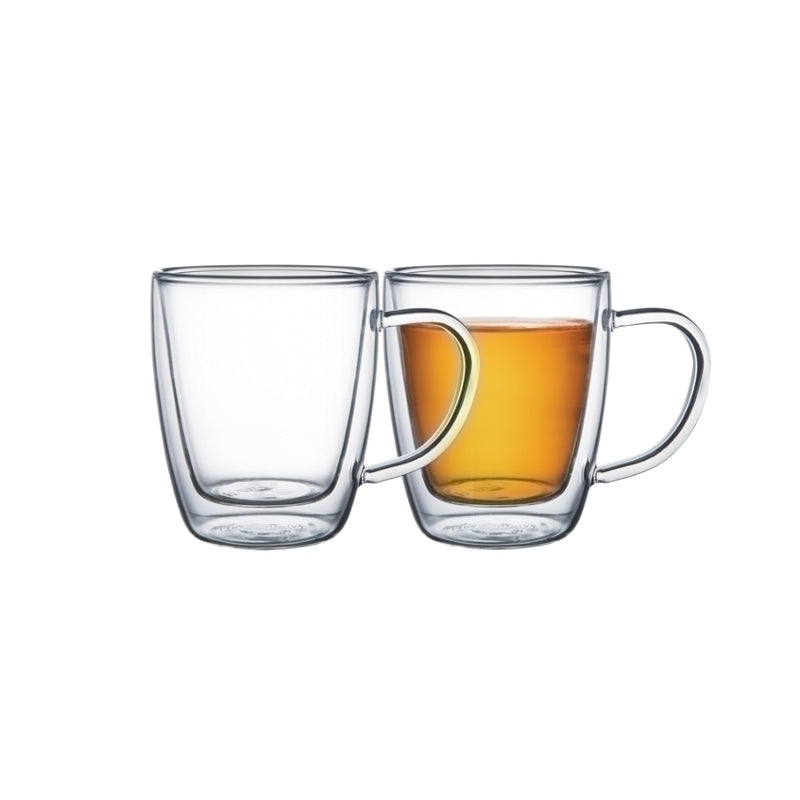 JUEGO 2 TAZAS VIDRIO DOBLE PARA TE