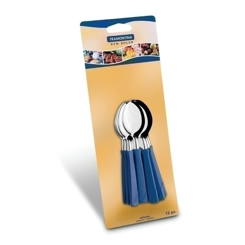 CUCHARAS TE 12 PIEZAS AZUL "NEW KOLOR