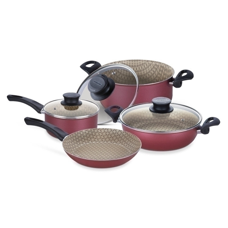 JUEGO BATERIA COCINA ROJO 7 PZAS. "PARIS"