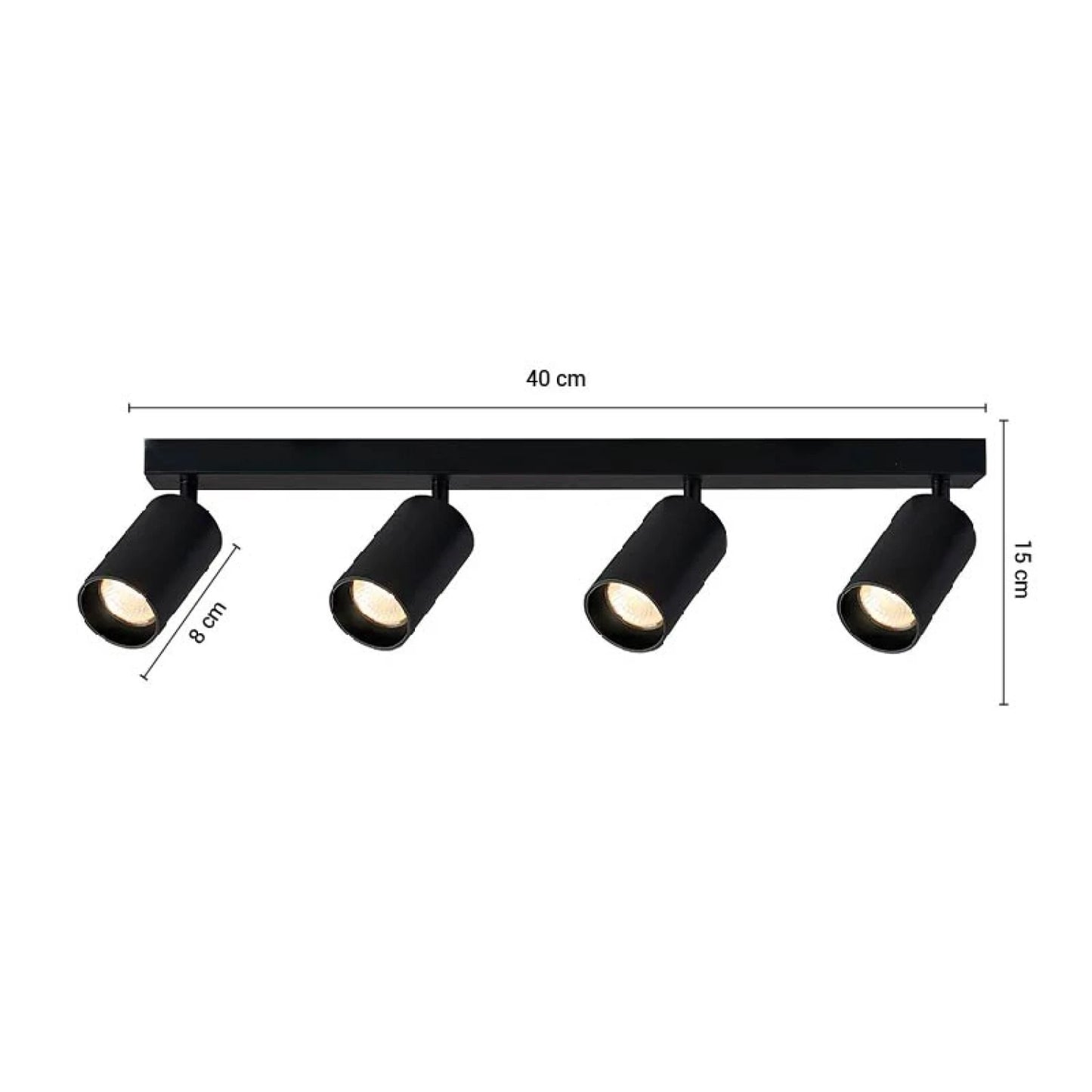 ARTEFACTO LETICIA ADOSAR ORIENTABLE (X4) - NEGRA