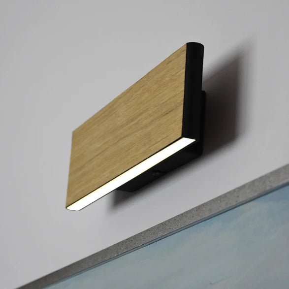 Aplique Pared Bidireccional LED Negro/Madera 8,4w