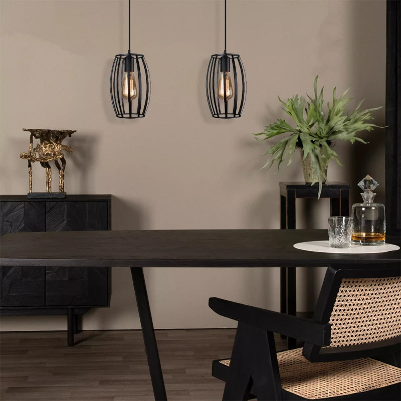 ARTEFACTO COLGANTE DECORATIVO BARRIL - NEGRO