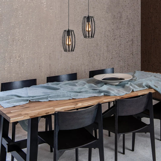 ARTEFACTO COLGANTE DECORATIVO BARRIL - NEGRO