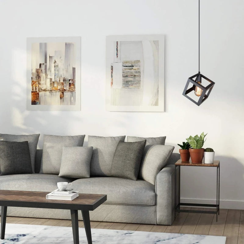 ARTEFACTO COLGANTE DECORATIVO CUBE 2 - NEGRO