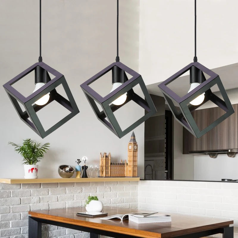 ARTEFACTO COLGANTE DECORATIVO CUBE 2 - NEGRO