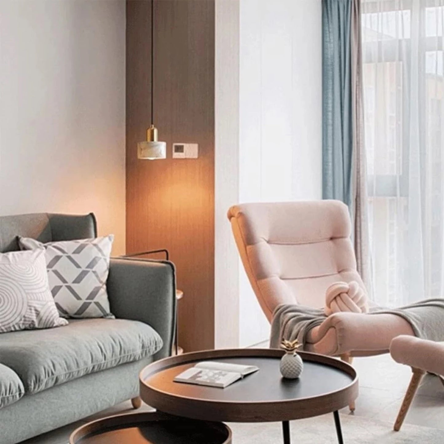 ARTEFACTO COLGANTE DECORATIVO TADEA 15 - BLANCO