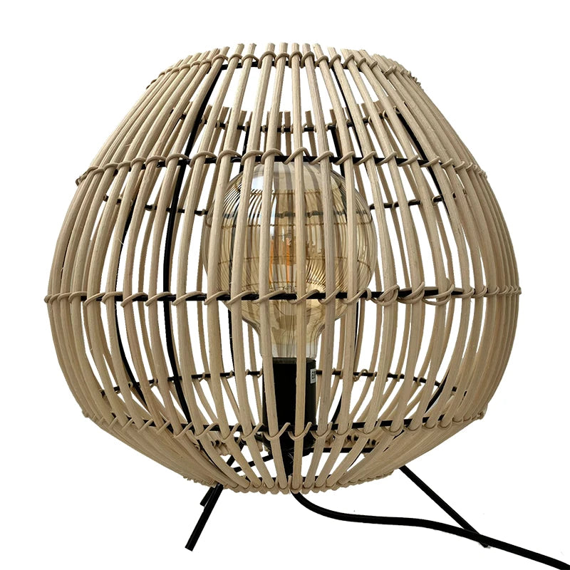 Lámpara de Mesa Nairobi – Bambú Natural & Diseño Artesanal